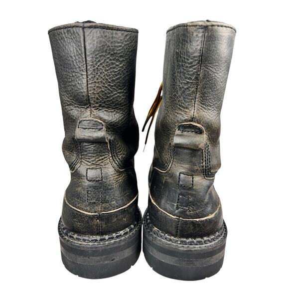 Bed Stu Men’s Gotti Black Brown Distressed Leather Moto Boot Size US 11 - Picture 8 of 10